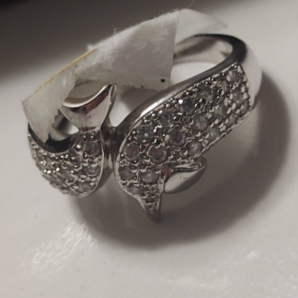 Women's Size 8 Serling Silver Ring with Cubic Zirconia - Picture 3 of 7